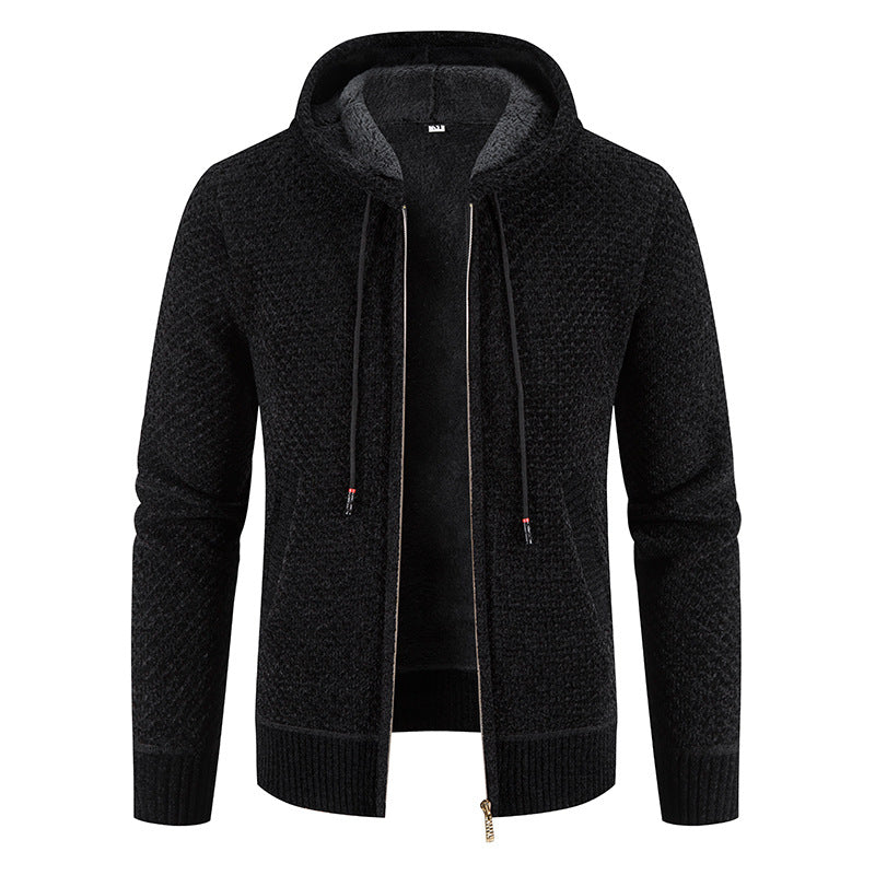 Reynard - Modischer Fleece-Cardigan mit Kapuze für Herren