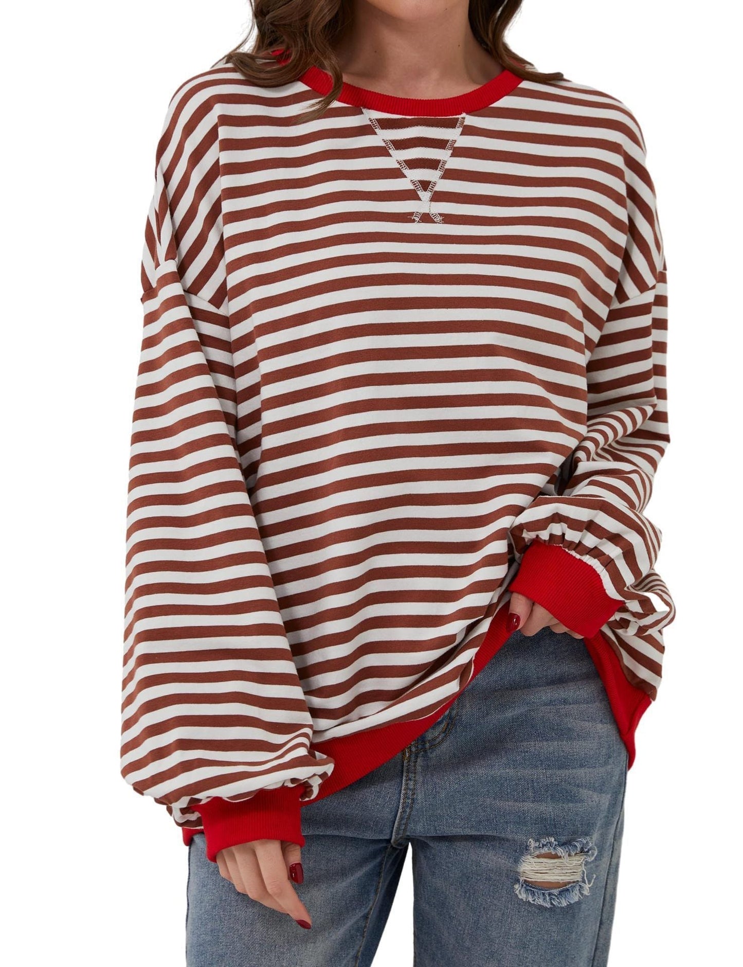 Cordelia - Stilvoller, legerer Damenpullover mit Streifen