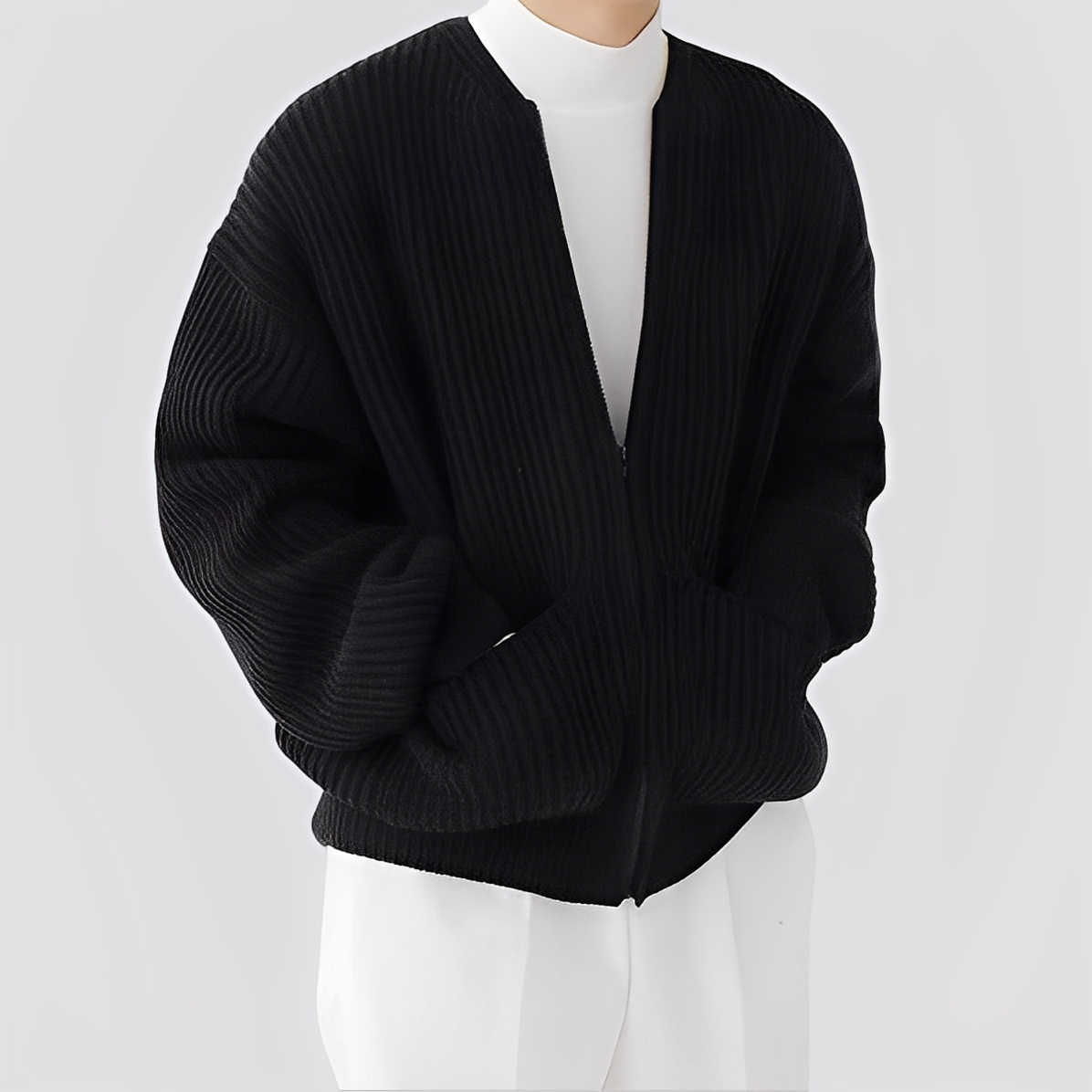 Willy - Bequeme Herren-Strickjacke mit Zipper