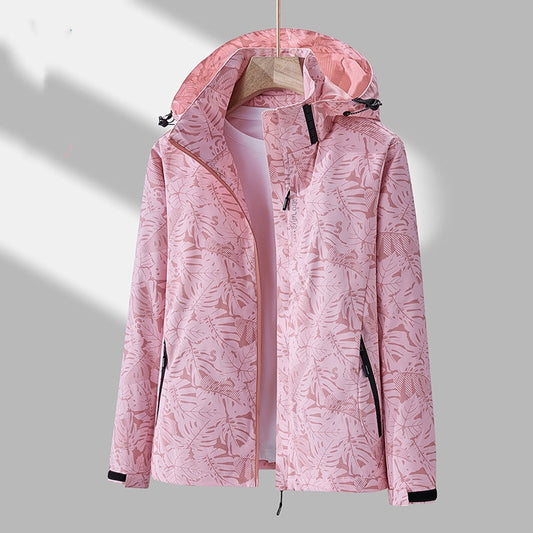 Emmaline - Modische Damen-Outdoor-Jacke mit Muster und Kapuze