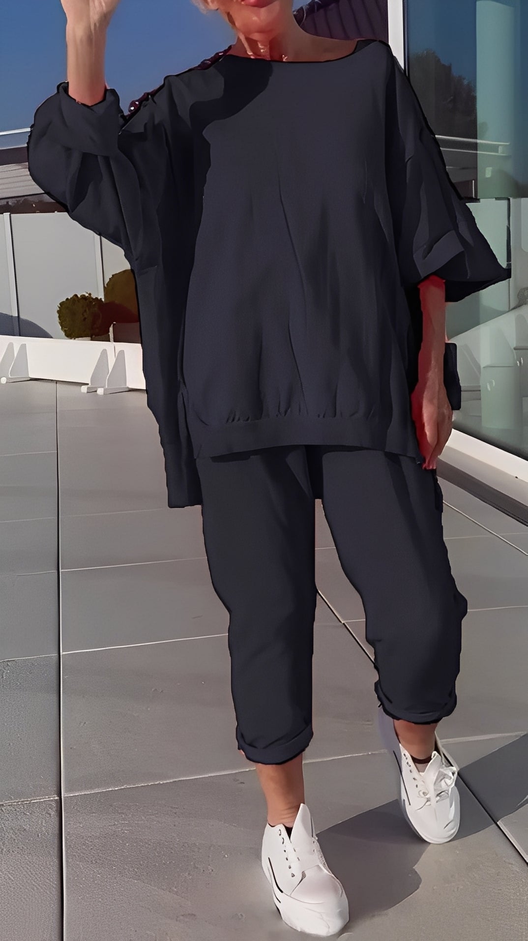 Eleanore - Bequemes Damen-Set mit lockerem Oberteil und Hose