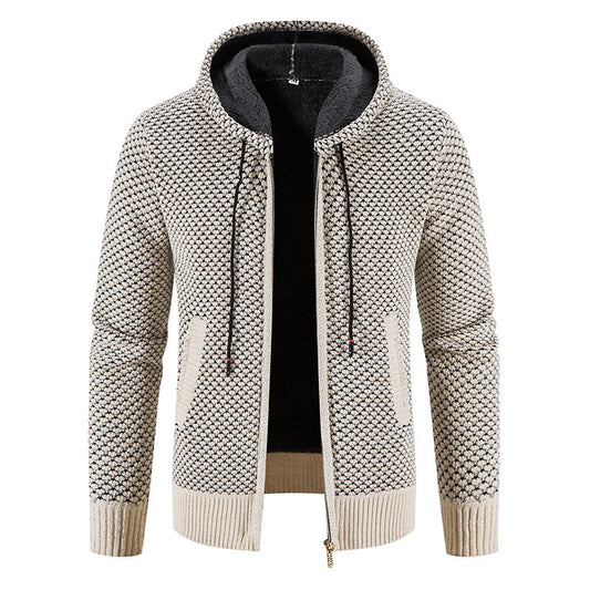 Reynard - Modischer Fleece-Cardigan mit Kapuze für Herren