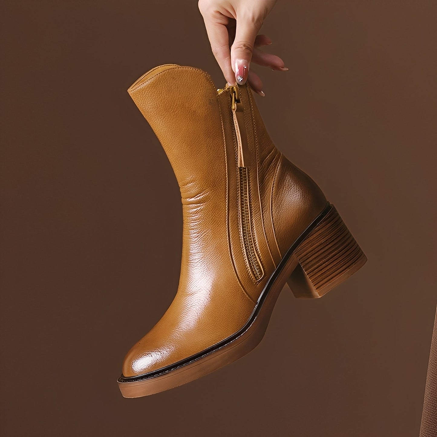 Pamella - Traditionelle Damenlederstiefel
