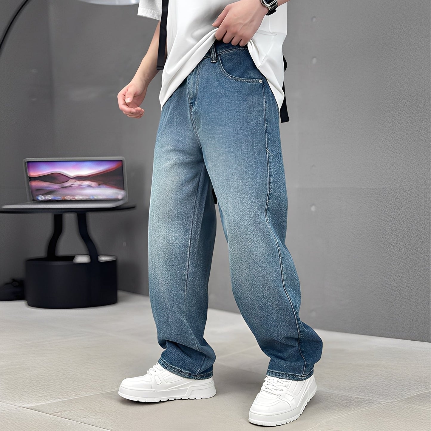Wendell - Modische Herrenjeans mit lockerer Passform