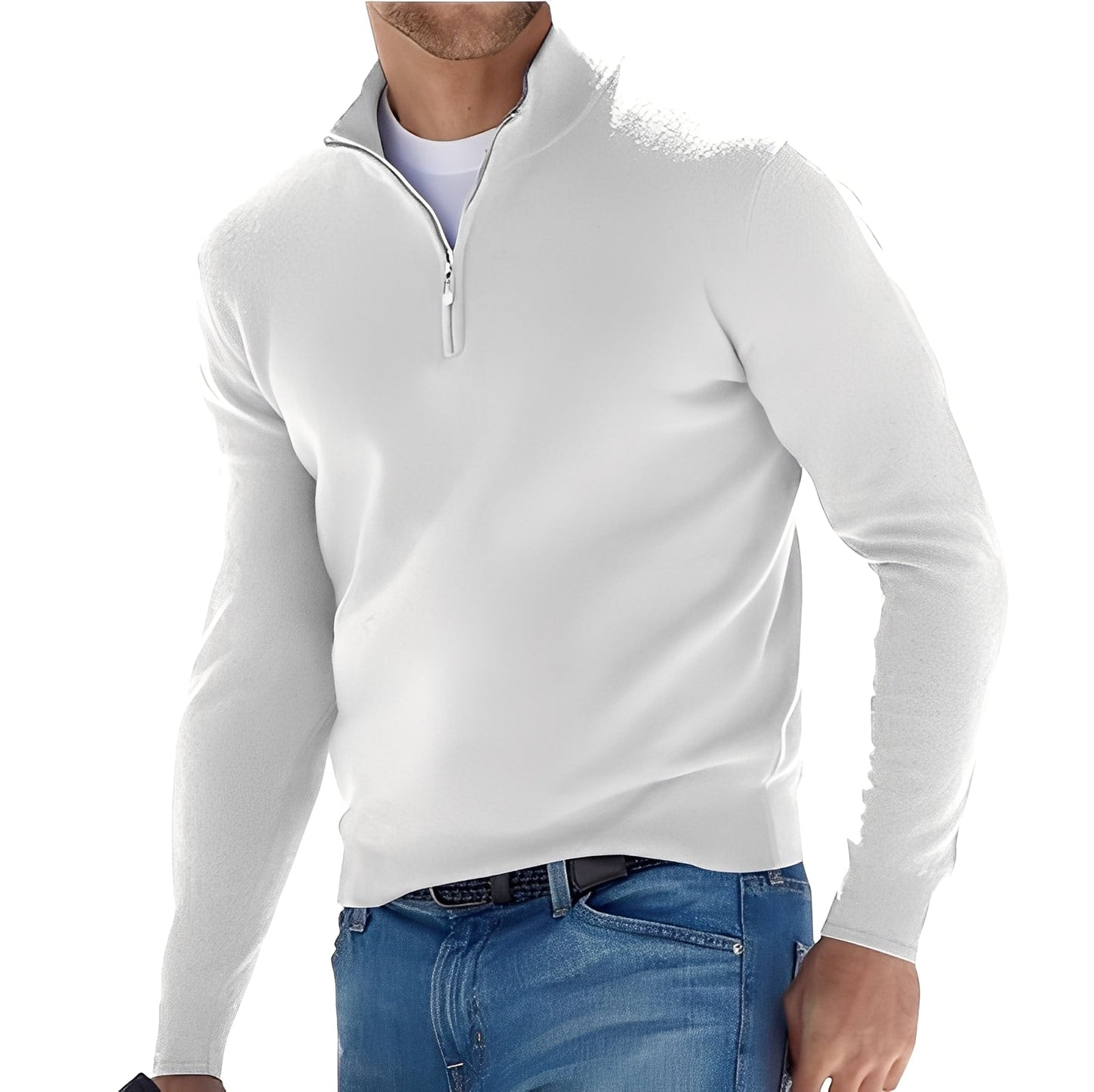 Zayne - Komfortabler Herrenpullover mit Reißverschluss