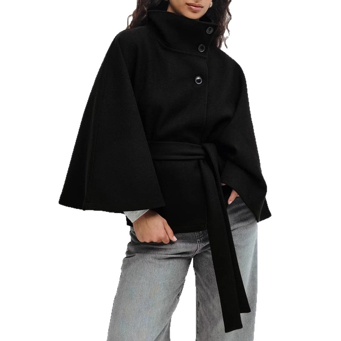 Loraine - Trendige Damenjacke mit weitem Schnitt und Gürtel