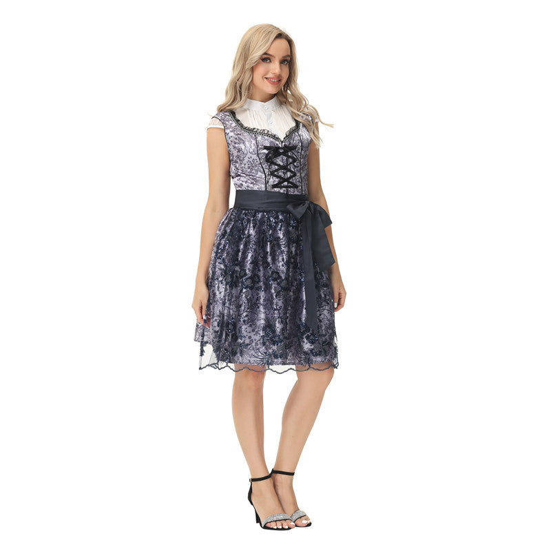 Briley - Traditionelles Oktoberfestkleid mit kurzen Ärmeln für Frauen