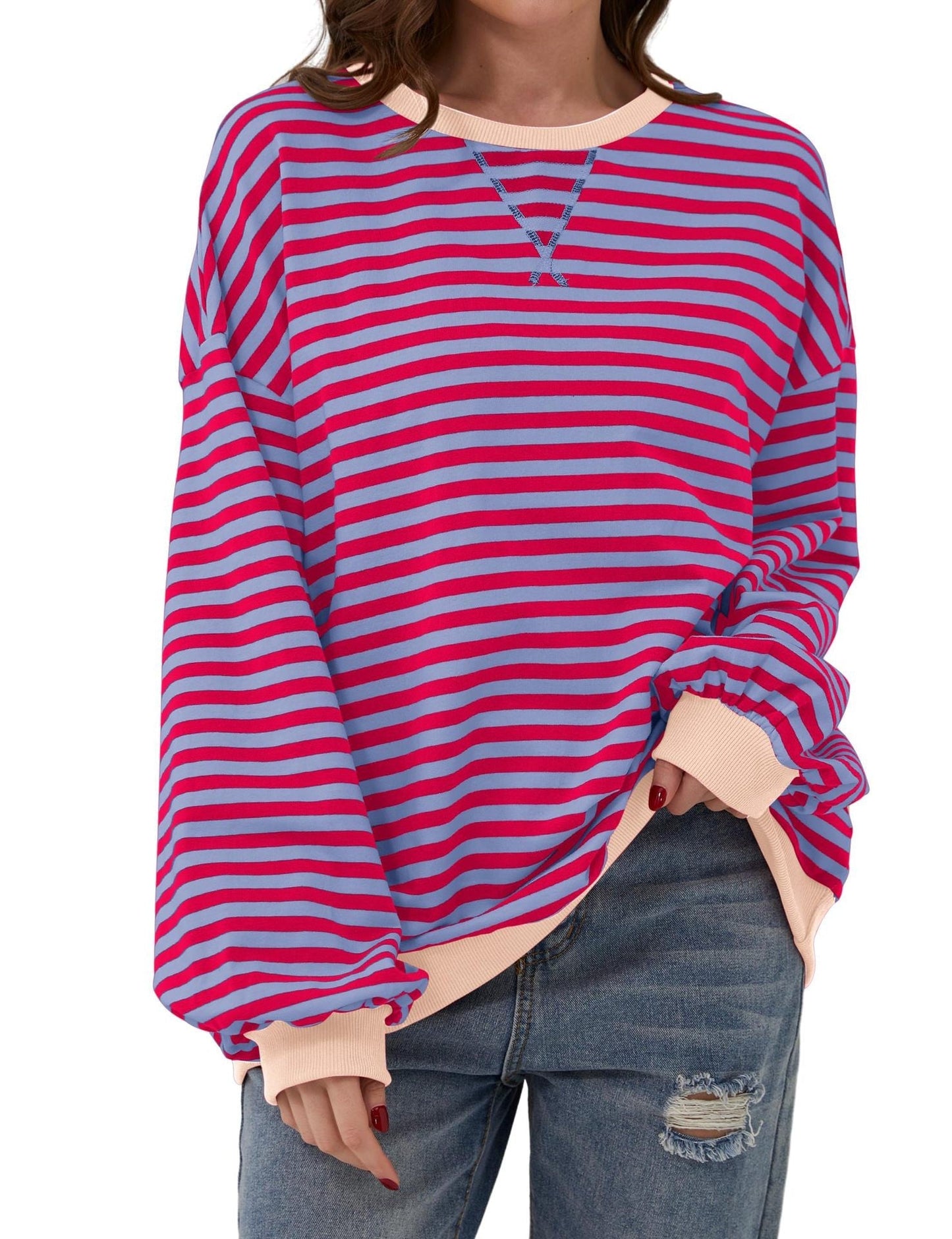 Cordelia - Stilvoller, legerer Damenpullover mit Streifen