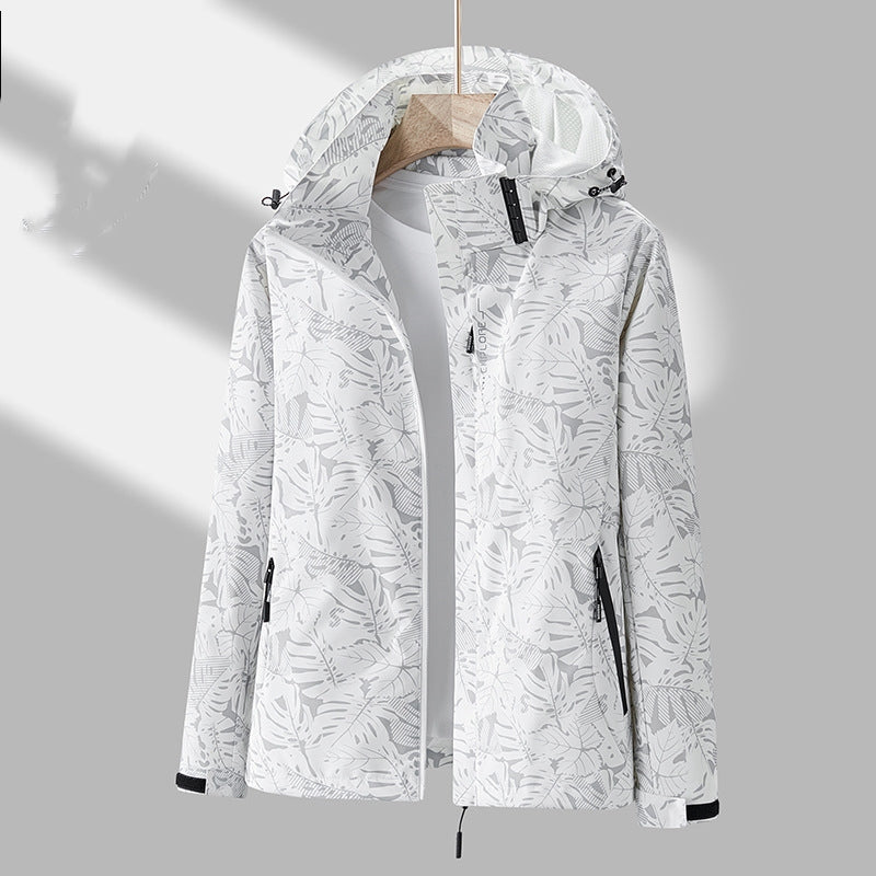 Emmaline - Modische Damen-Outdoor-Jacke mit Muster und Kapuze
