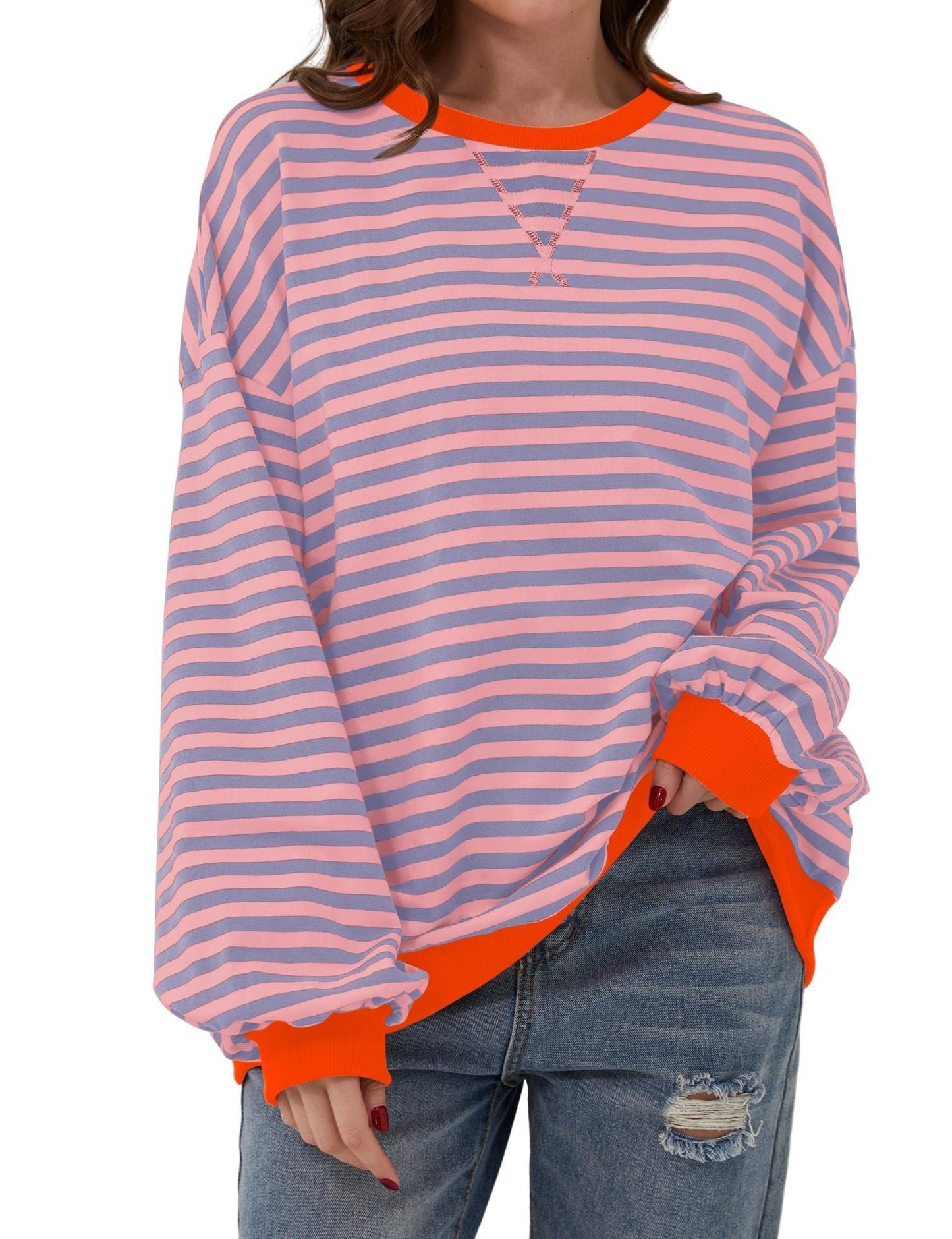 Cordelia - Stilvoller, legerer Damenpullover mit Streifen
