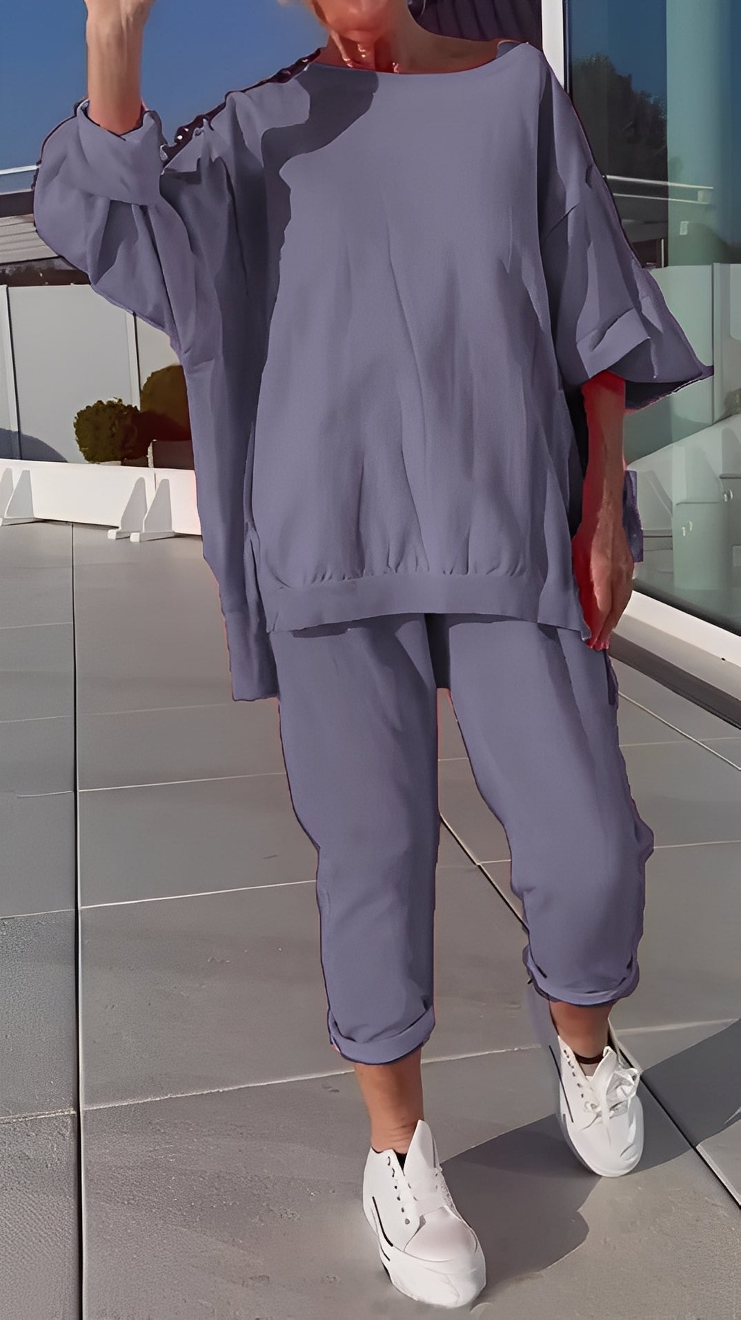 Eleanore - Bequemes Damen-Set mit lockerem Oberteil und Hose