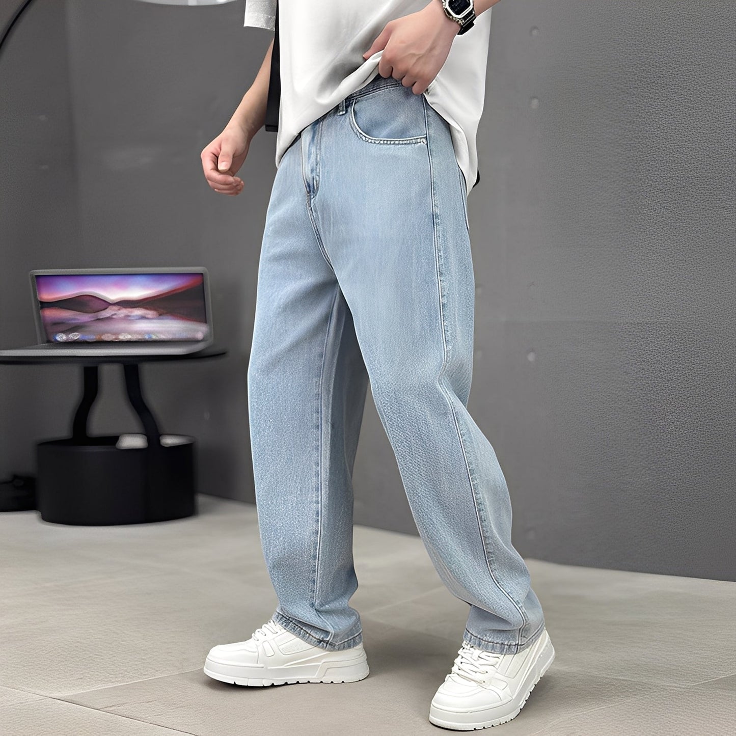 Wendell - Modische Herrenjeans mit lockerer Passform