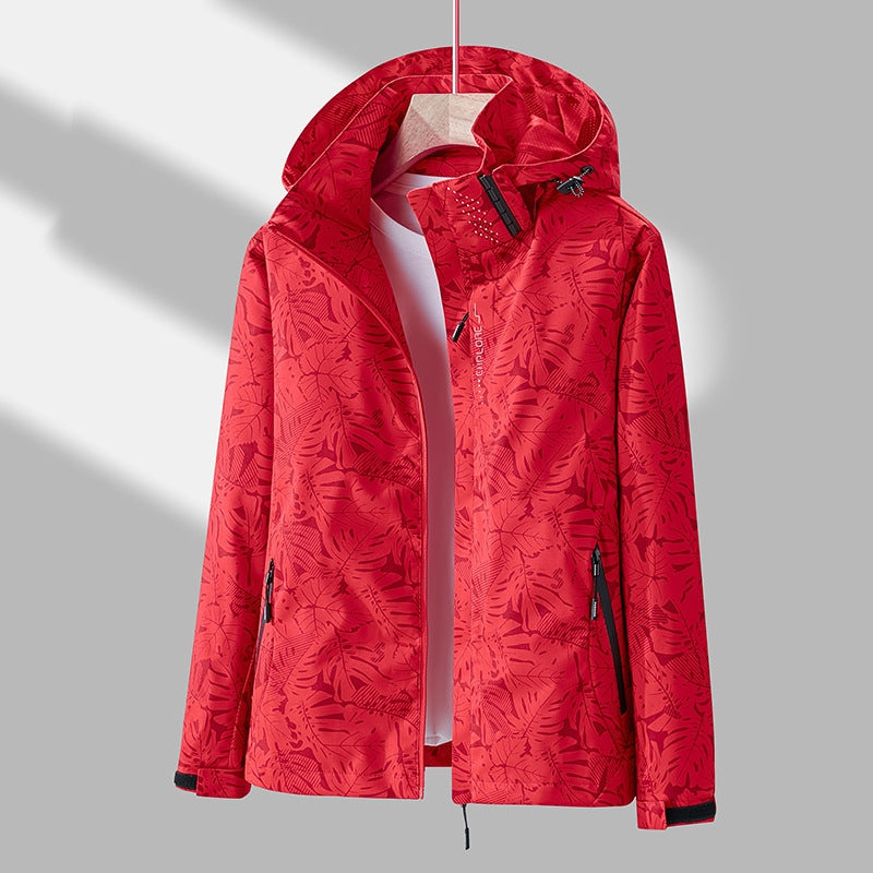 Emmaline - Modische Damen-Outdoor-Jacke mit Muster und Kapuze