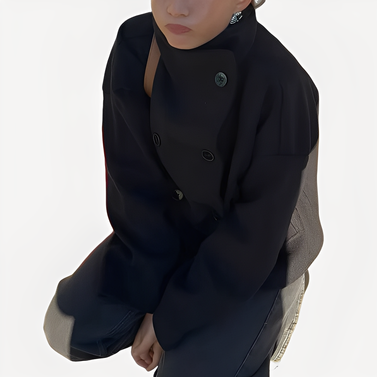 Carolyn - Elegante Wolljacke für Damen mit einem Knopf