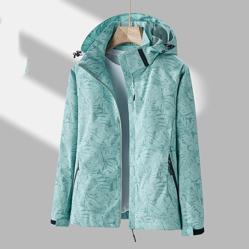 Emmaline - Modische Damen-Outdoor-Jacke mit Muster und Kapuze