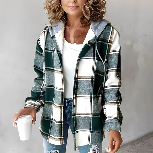 Martina - Komfortable Damenjacke mit Kapuze aus Wolle