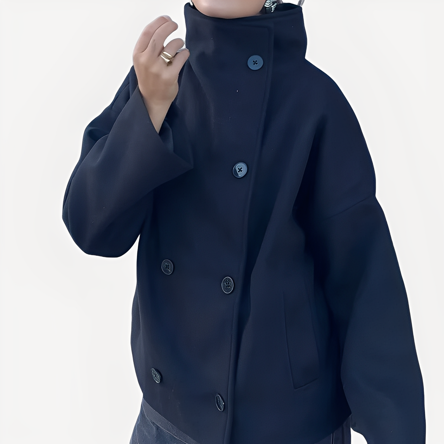 Carolyn - Elegante Wolljacke für Damen mit einem Knopf
