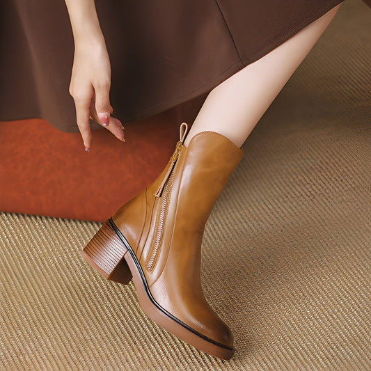 Pamella - Traditionelle Damenlederstiefel