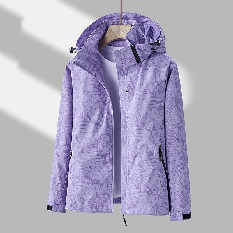 Emmaline - Modische Damen-Outdoor-Jacke mit Muster und Kapuze