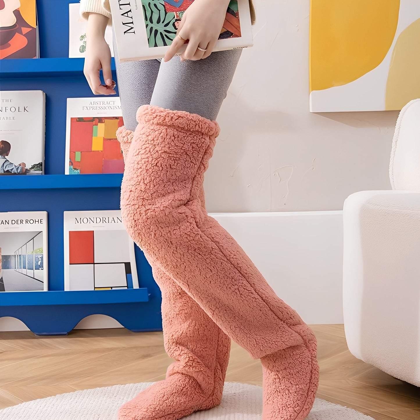 Camellia - Warme, kniehohe Wintersocken für Damen