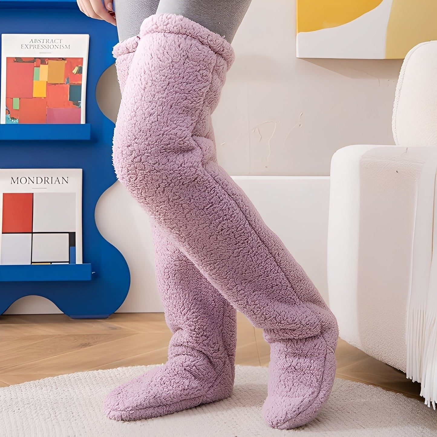 Camellia - Warme, kniehohe Wintersocken für Damen