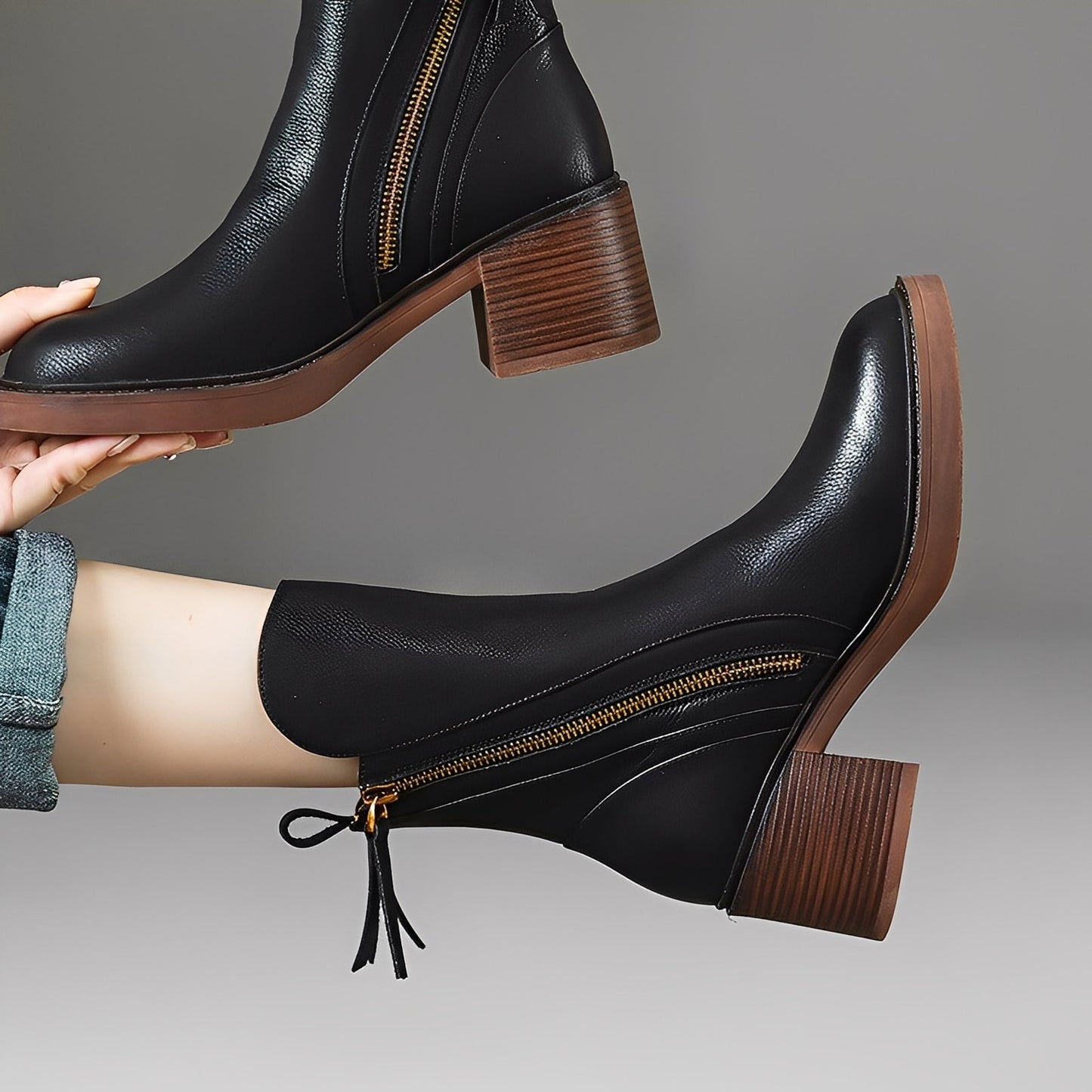 Pamella - Traditionelle Damenlederstiefel