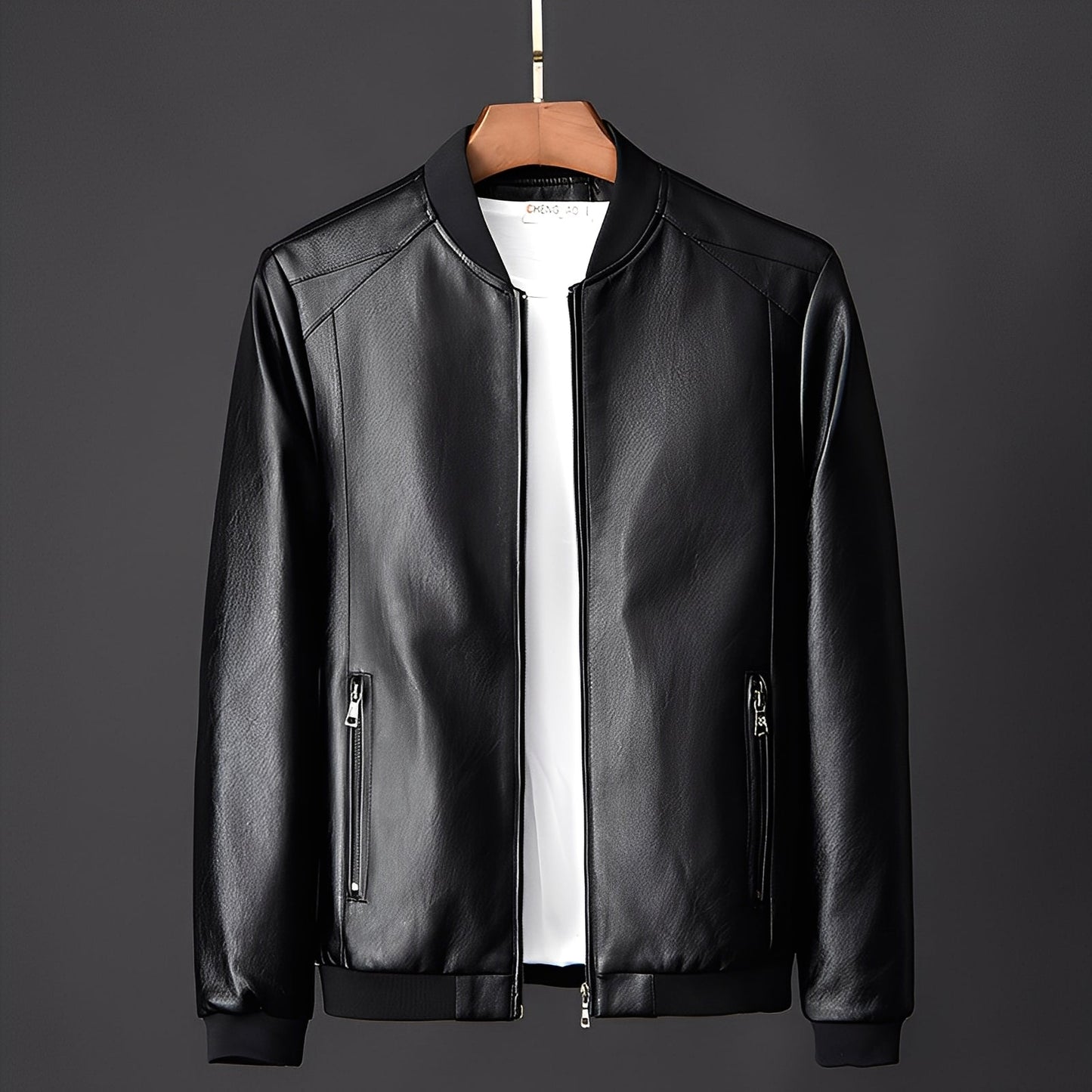Jeremy - Modische Biker-Lederjacke für Männer