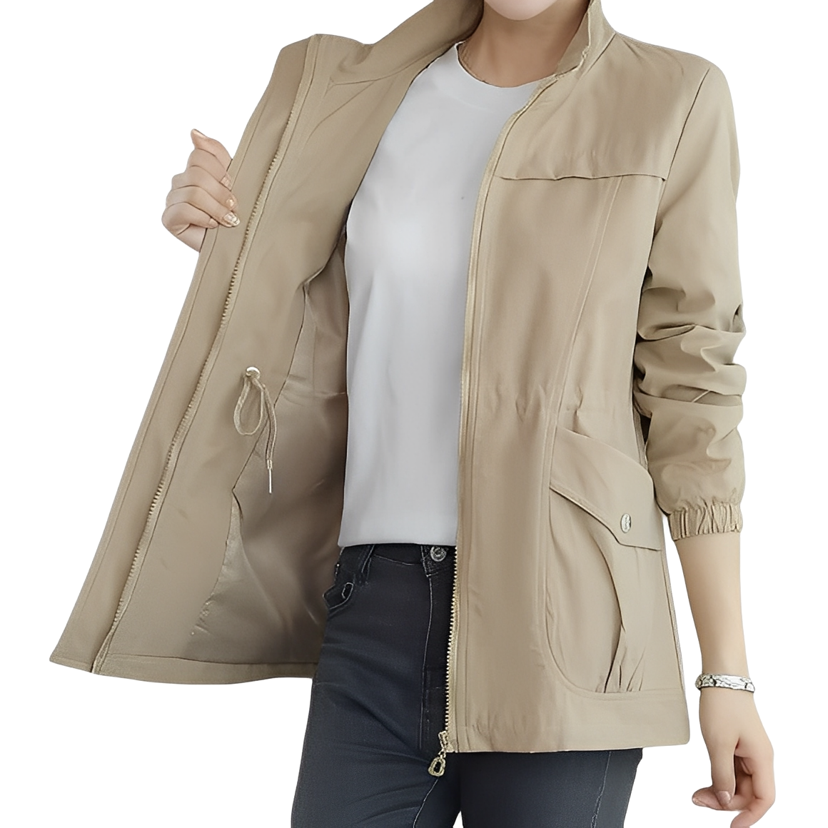 Gwenda - Modische Frauenjacke mit anpassbarer Taille