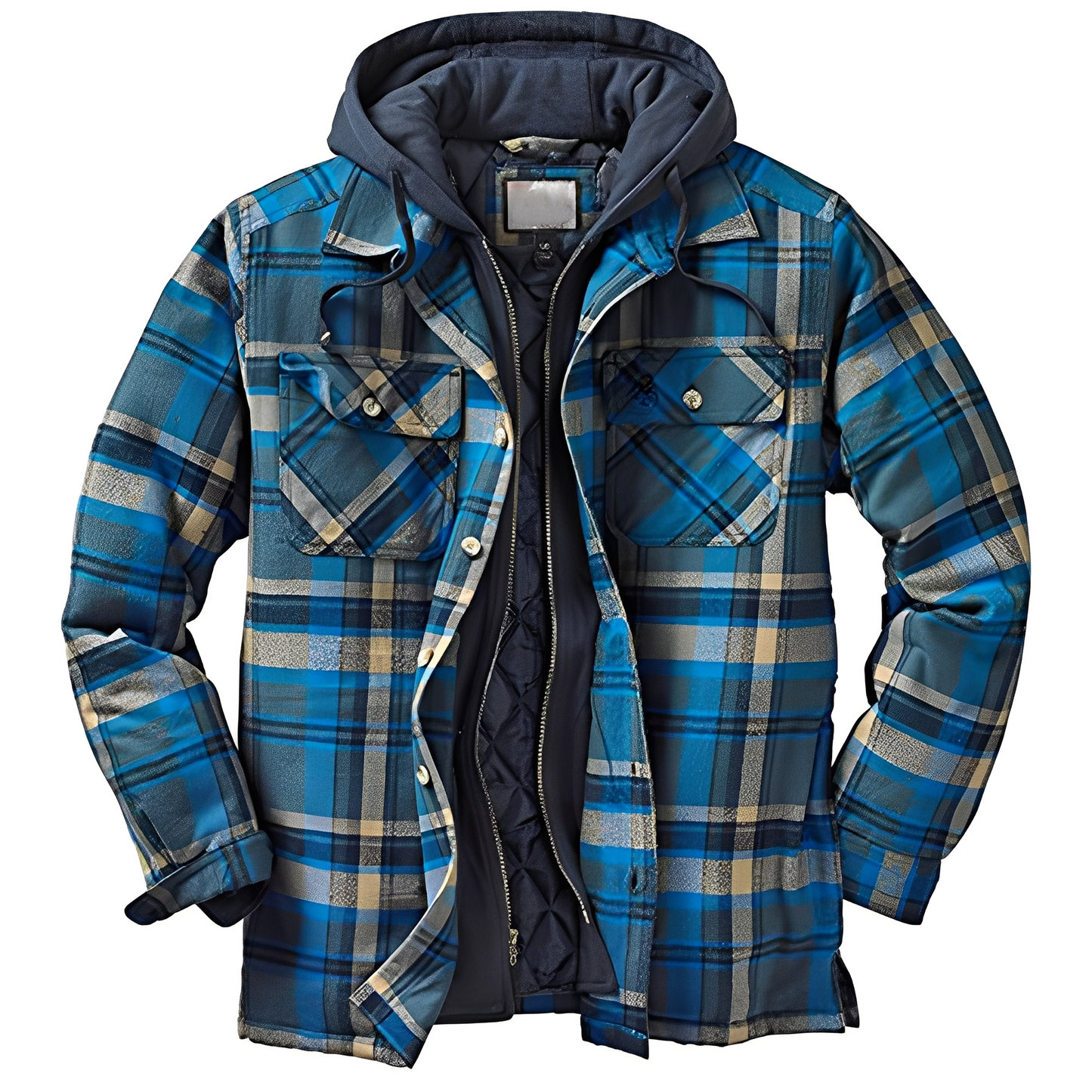 Flynn - Herrenjacke mit Kapuze und traditionellem Karomuster