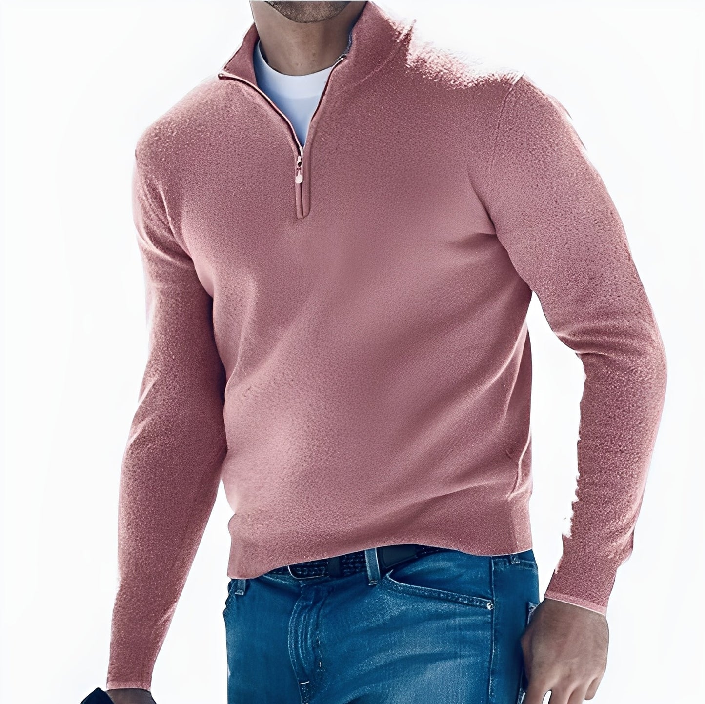 Zayne - Komfortabler Herrenpullover mit Reißverschluss