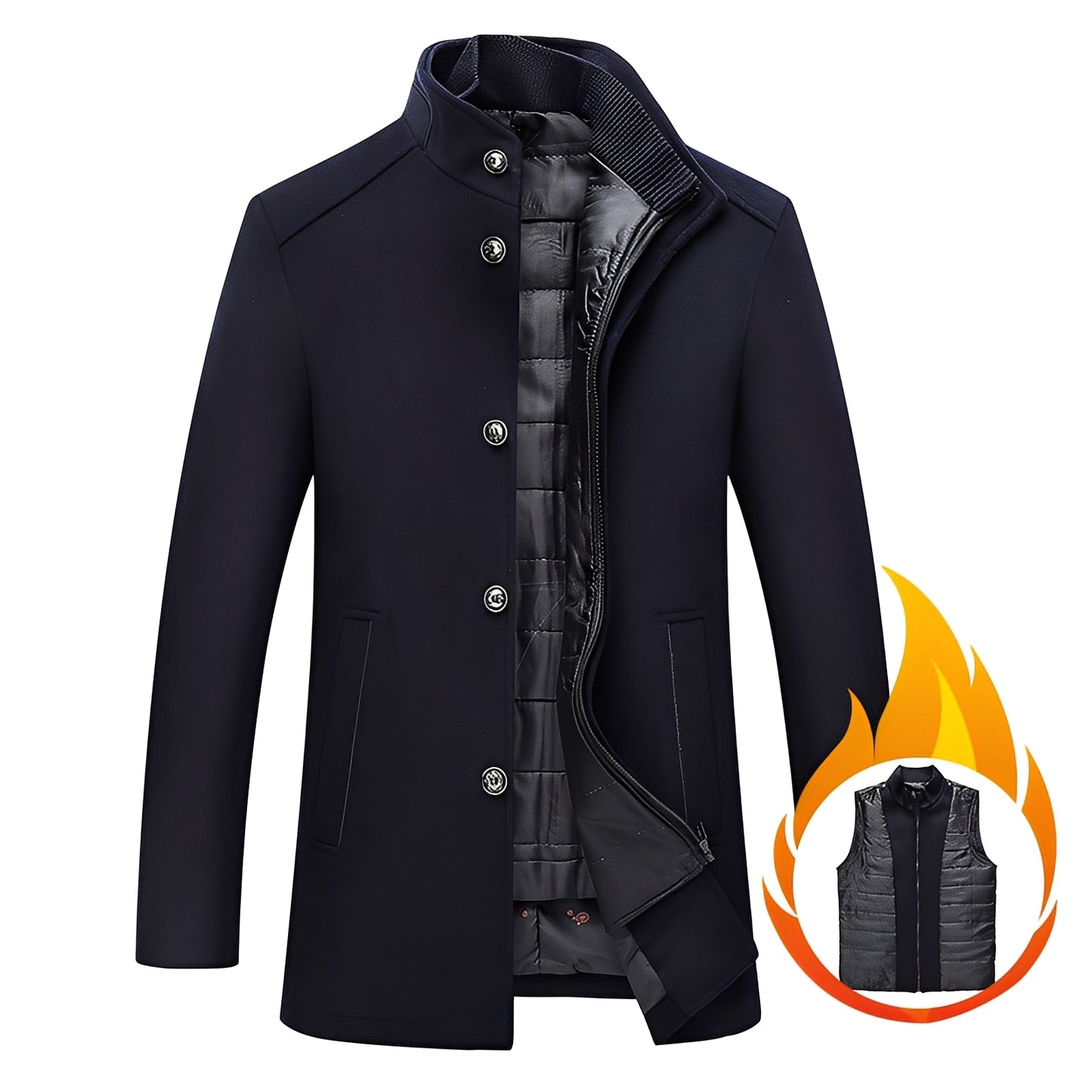 Axton - Stilvolle Herrenjacke aus Wolle mit Weste
