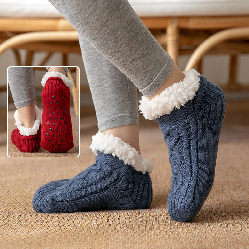 Raquel - Gemütliche und rutschfeste Damenplüschsocken für den Winter