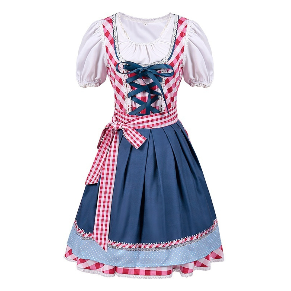 Rowina - Klassisches kariertes Oktoberfest-Dirndl für Frauen