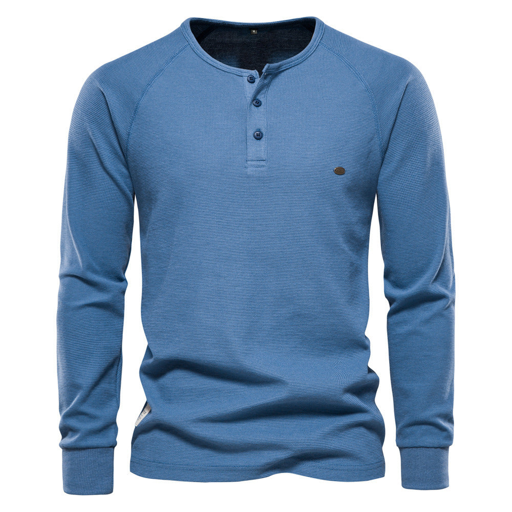 Jacob - Langes, bequemes Waffelshirt für Männer