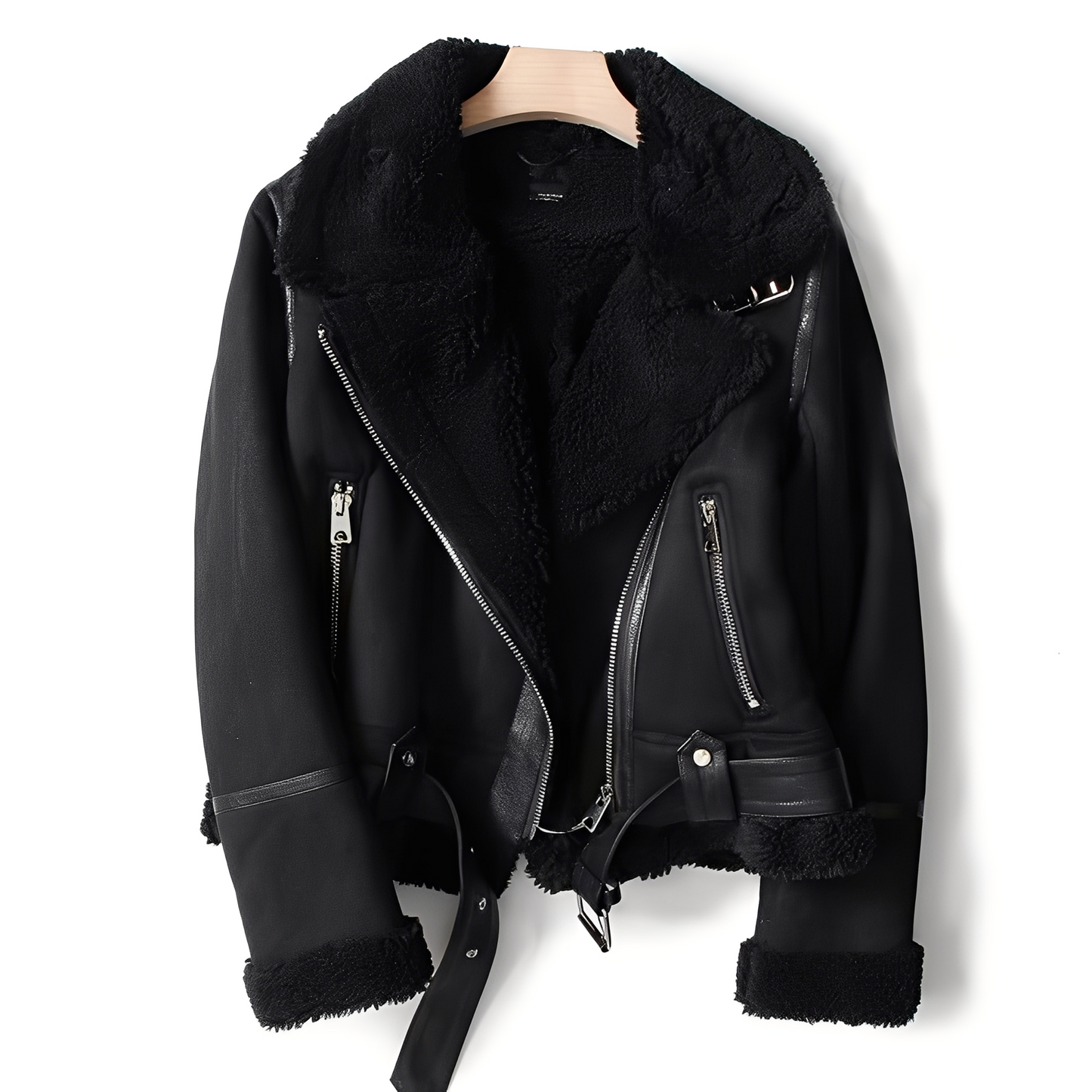 Marianne - Modische Wildlederjacke für Damen mit Gürtel