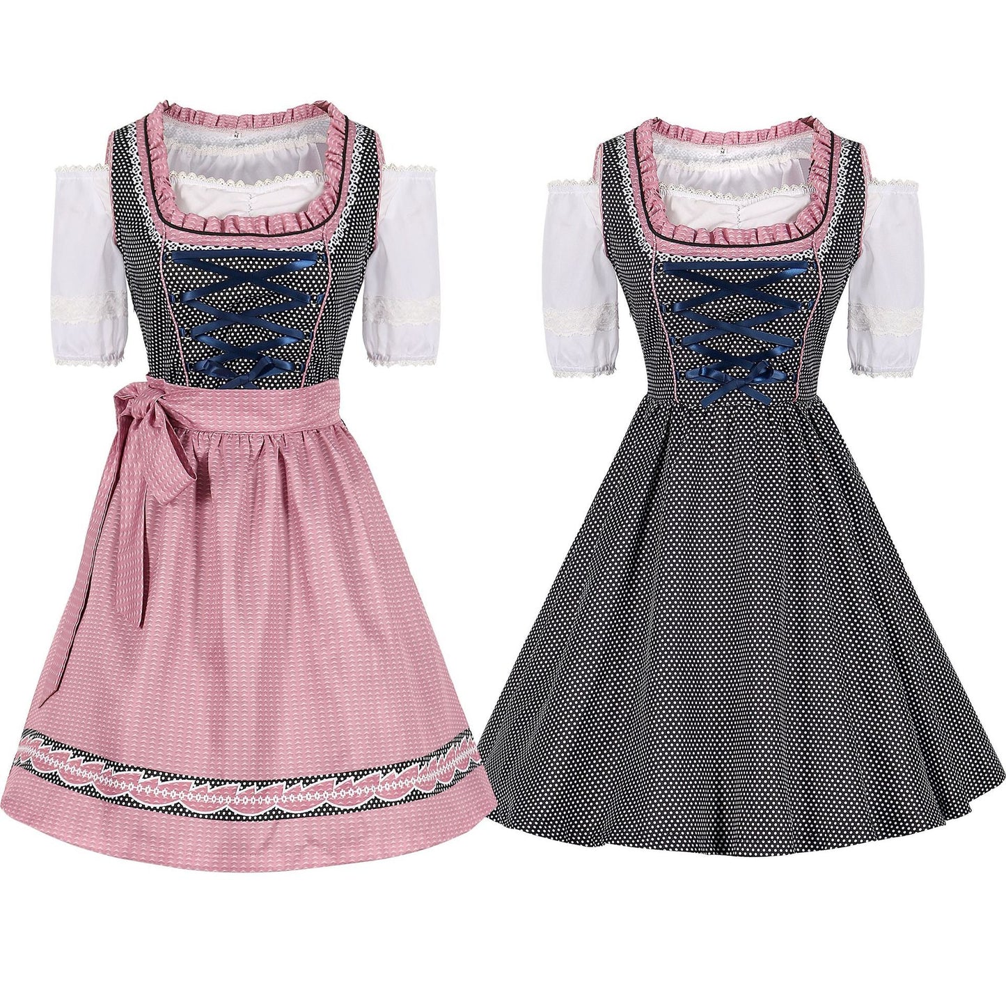 Velda - Traditionelles Oktoberfestkleid mit Hosenträgern für Damen