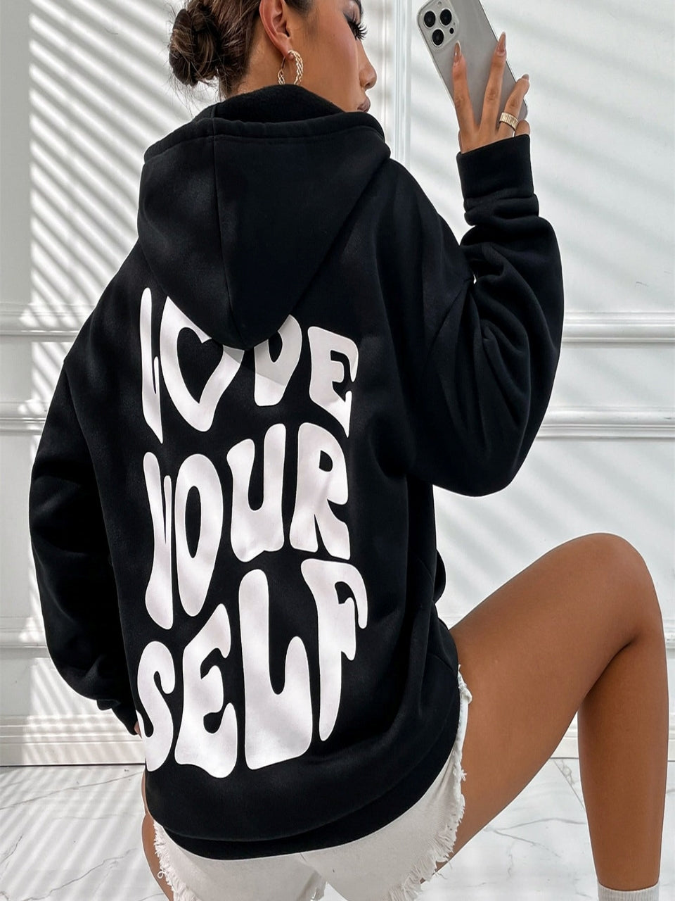 Daria – Hoodie aus bedruckter Baumwolle