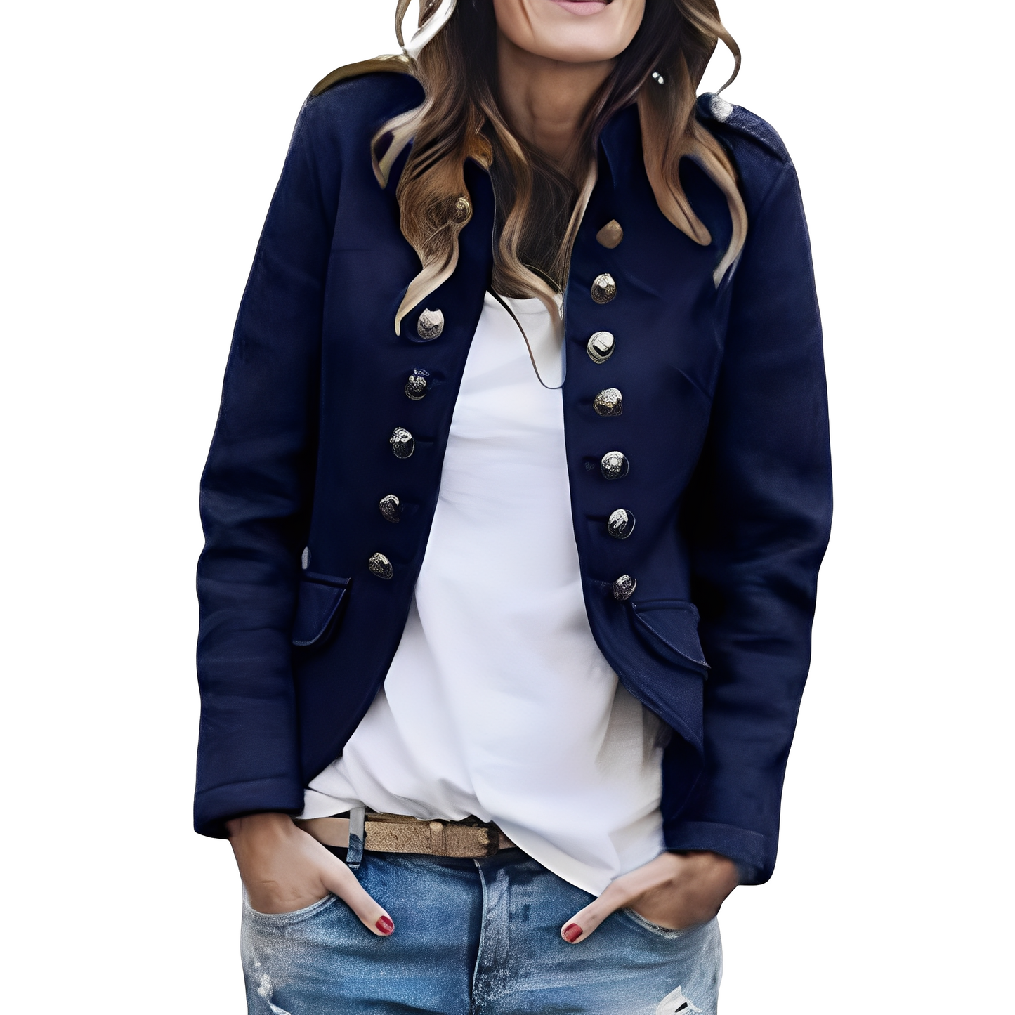 Rhoda - Stilvoller Damenblazer mit Stehkragen