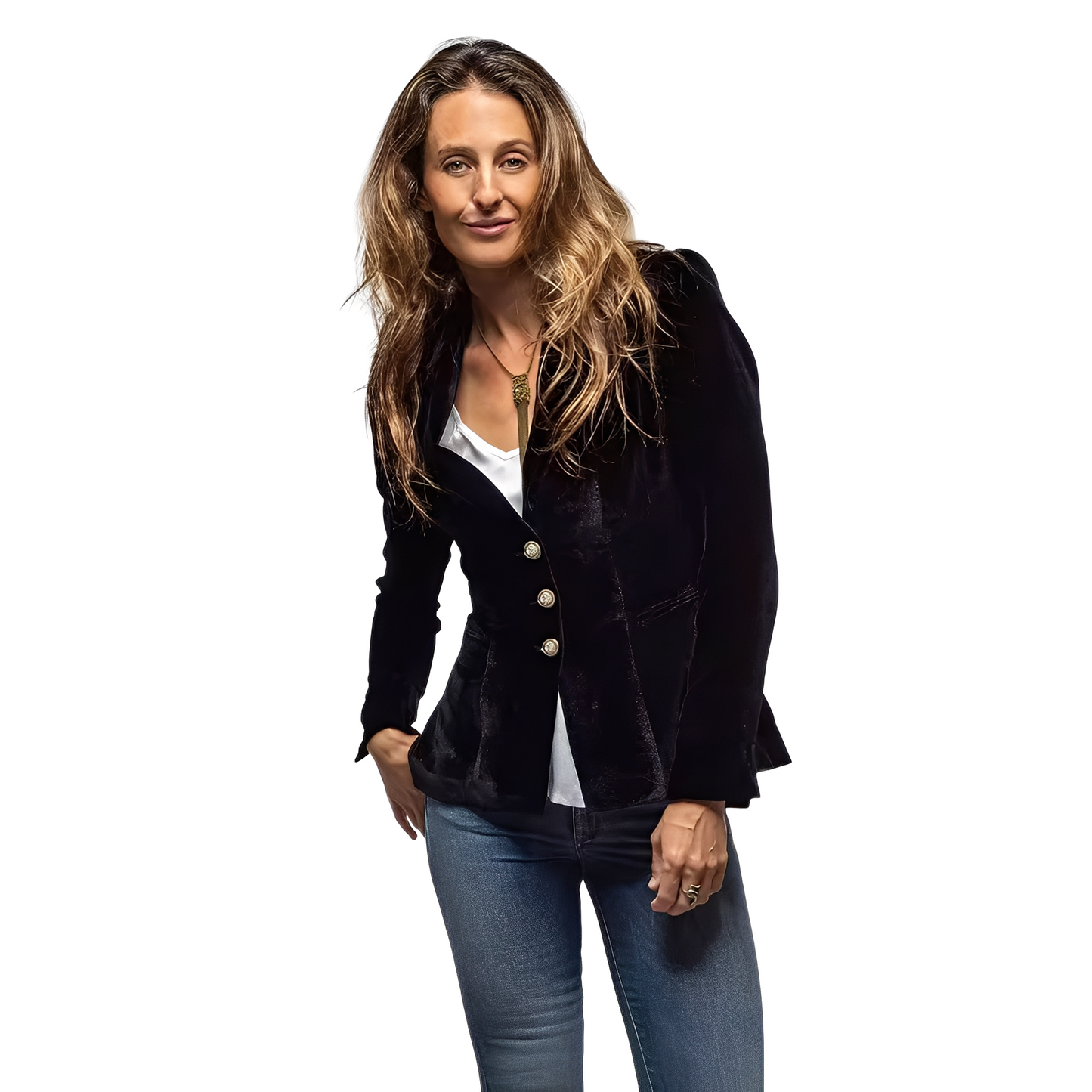 Martha - Traditioneller Damenblazer mit Samtkragen