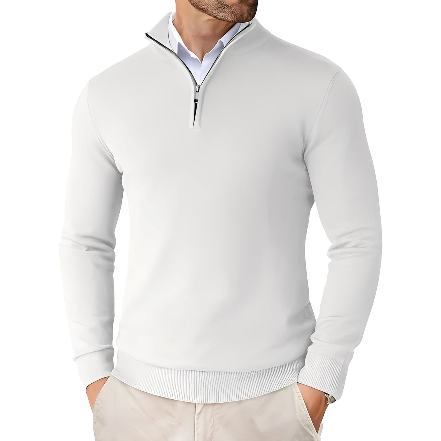 Darell - Stilvoller Herren-Strickpullover mit Zipper