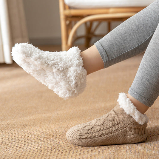 Raquel - Gemütliche und rutschfeste Damenplüschsocken für den Winter