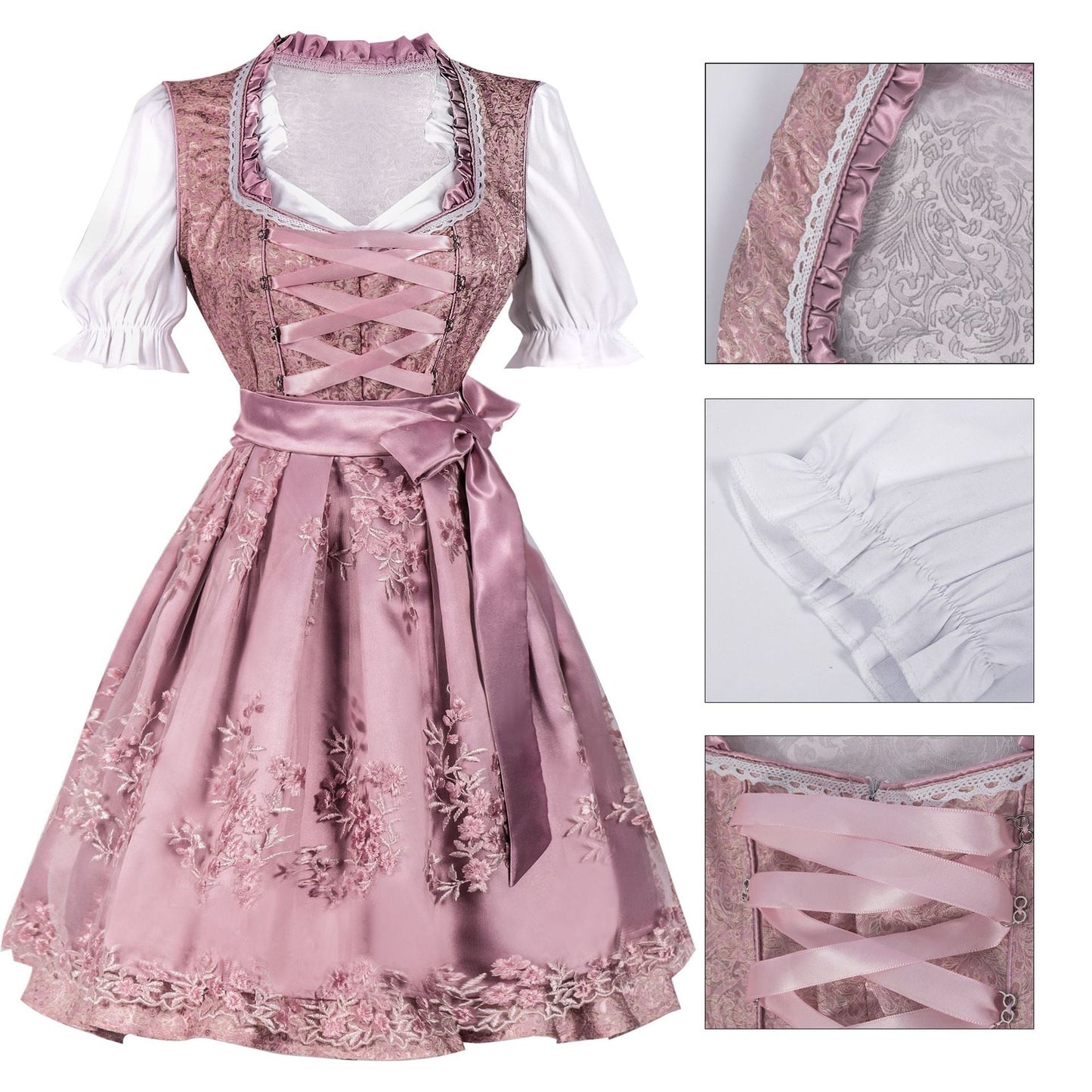 Rachael - Traditionelles Oktoberfest-Dirndl mit Schleife für Damen