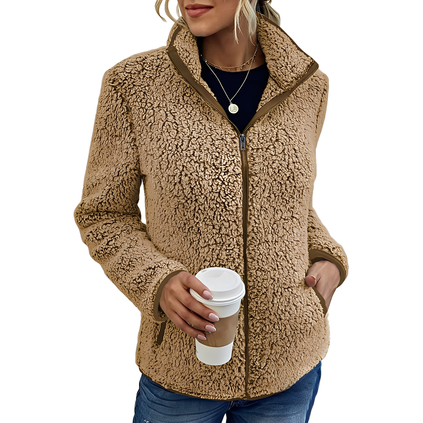 Larissa - Modische und warme Damen-Fleecejacke