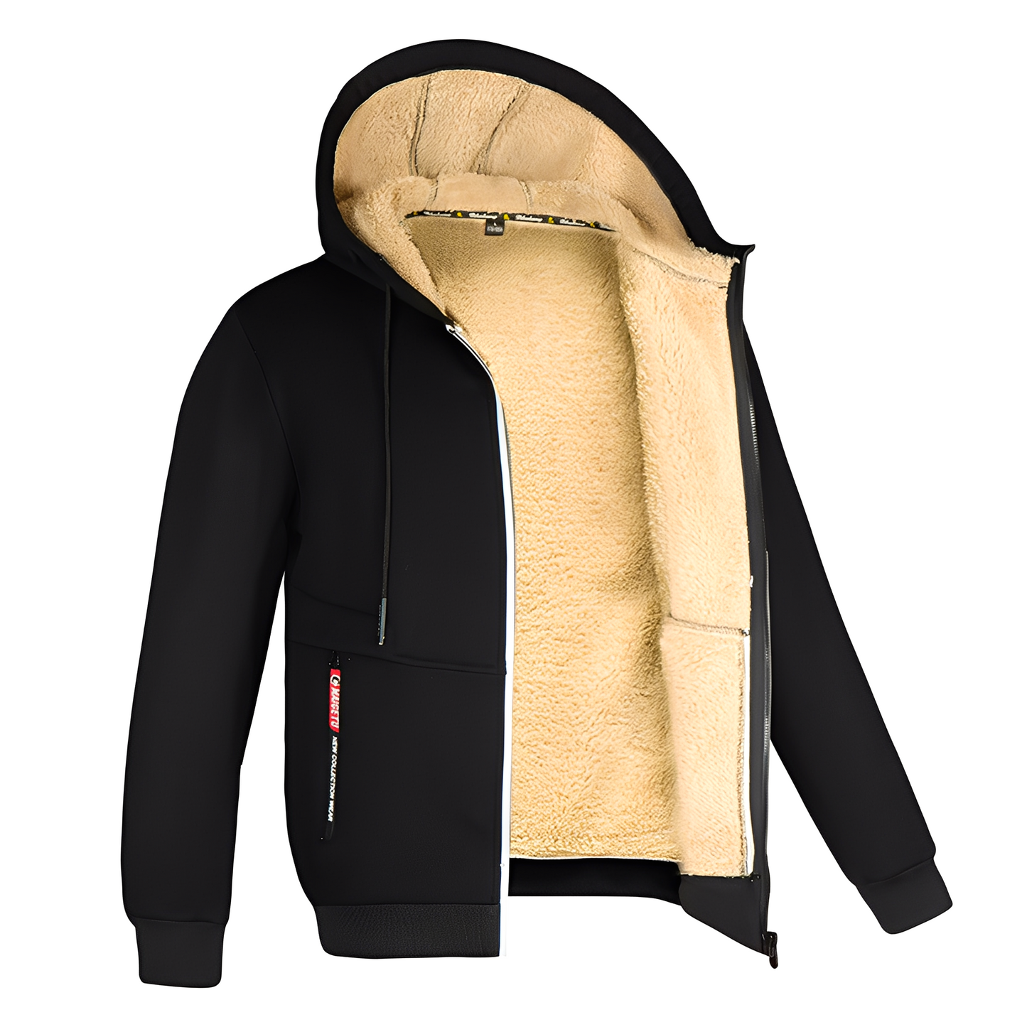Davin - Bequeme Fleecejacke für Herren mit Kapuze