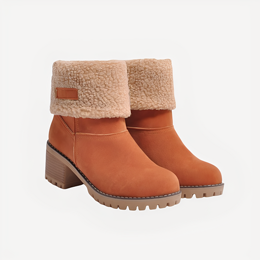 Claudia - Schicke, warme Damen-Winterstiefel mit Absatz