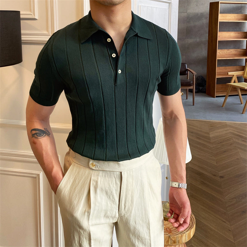 Tyrone - Herren-Poloshirt aus gemütlichem Strick für Bequemlichkeit