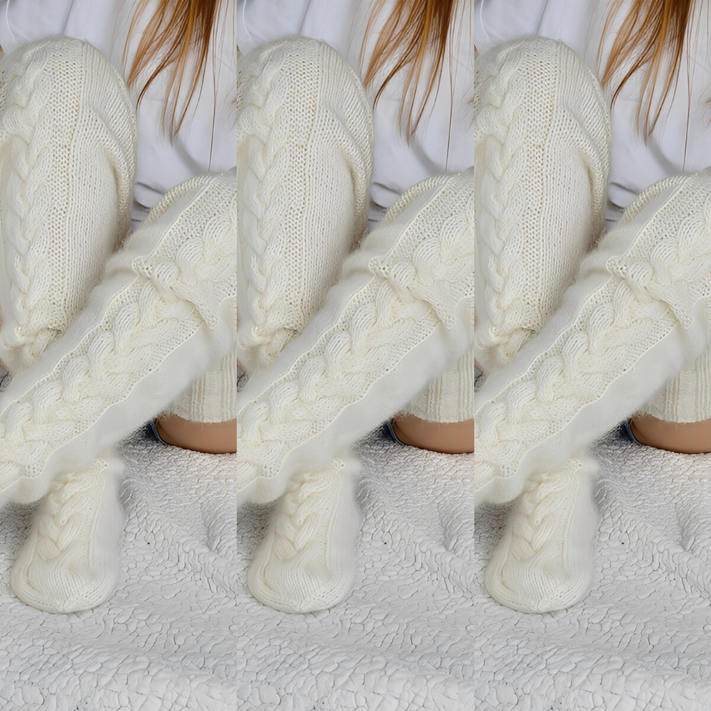 Hailee - Kuschelig warme, gestrickte Overknee-Socken für Frauen