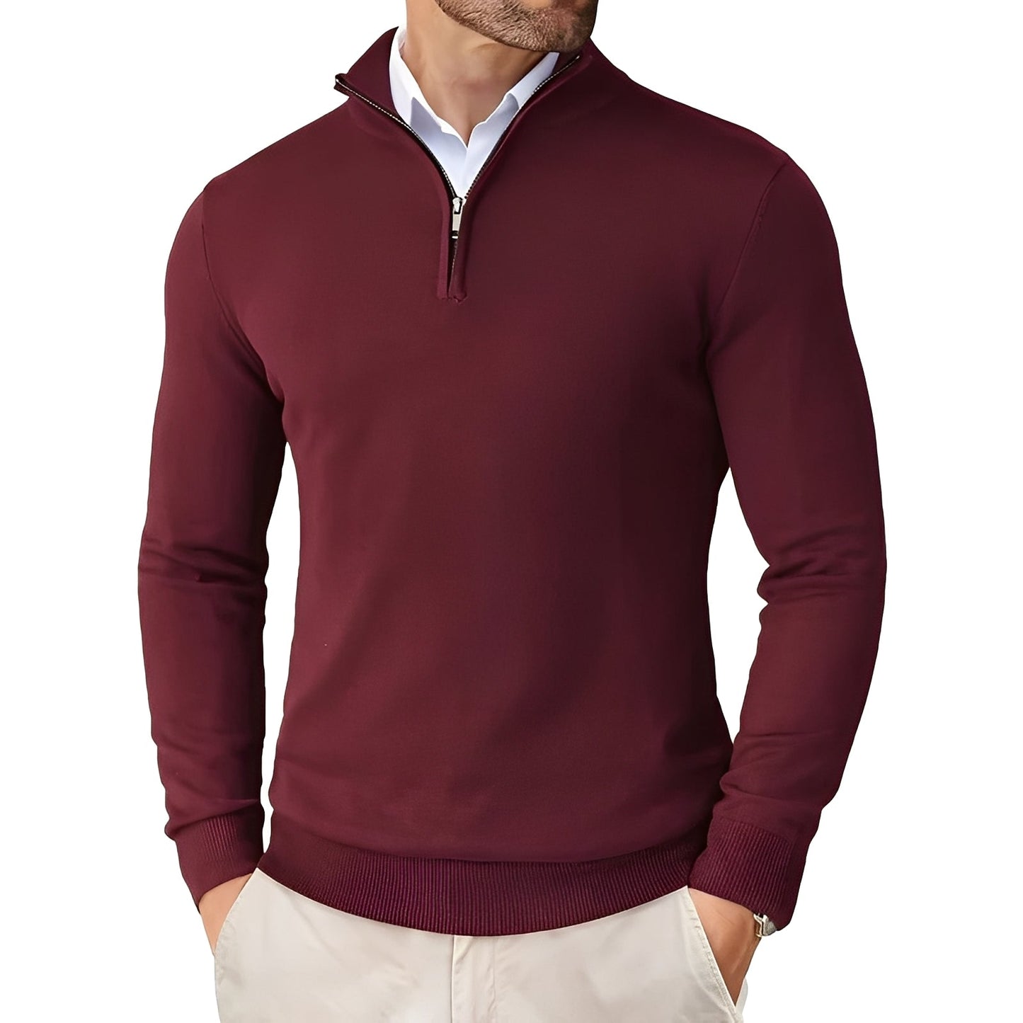 Darell - Stilvoller Herren-Strickpullover mit Zipper