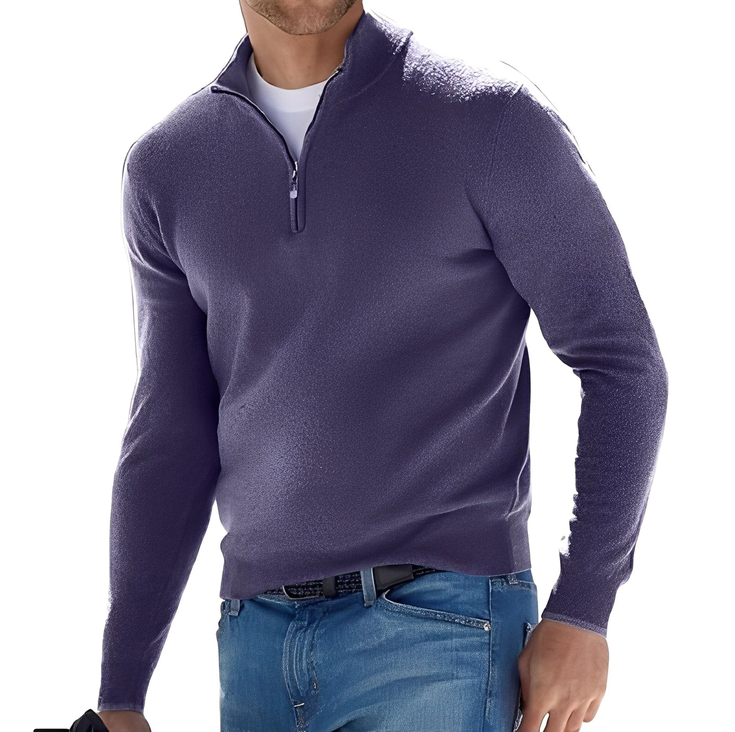 Zayne - Komfortabler Herrenpullover mit Reißverschluss