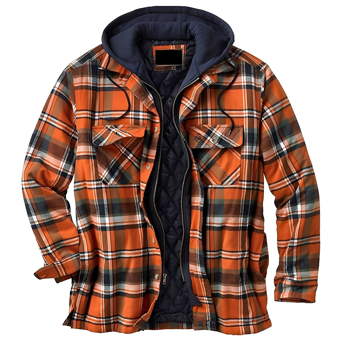 Flynn - Herrenjacke mit Kapuze und traditionellem Karomuster